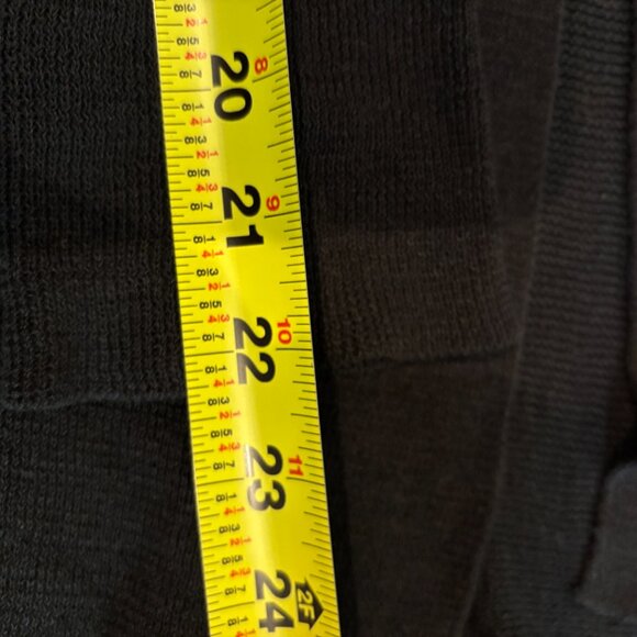 Eileen Fisher Open Front Cardigan Black Organic Cotton Linen XS - Picture 6 of 11